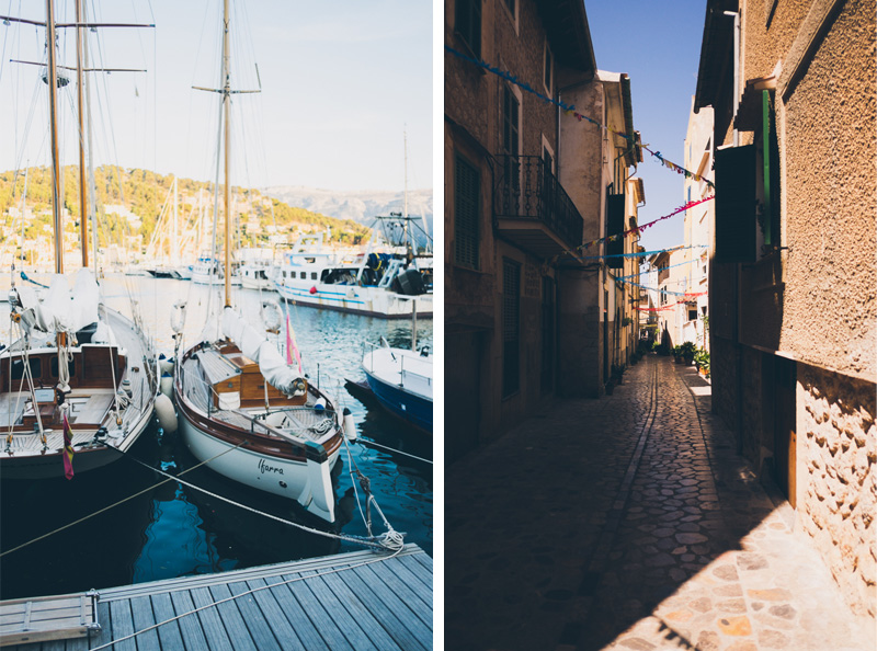 Soller in Mallorca, streets of the old town. Destination travel photography by destination wedding photographer Miss Gen Photography.