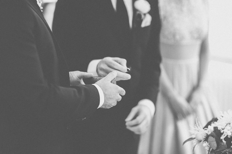 giving the ring during the wedding ceremony
