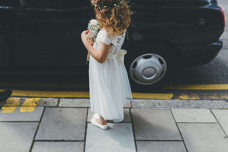 London wedding, flowergirl
