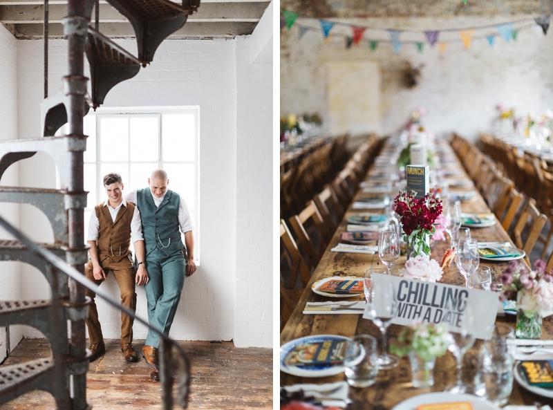 Gay wedding at One Friendly Place in East London by Miss Gen Photography