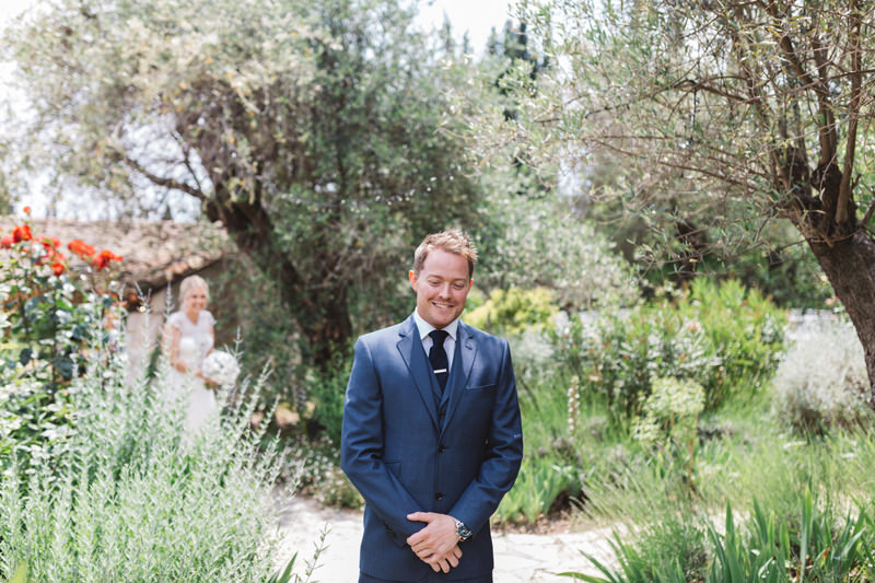 first look provence france wedding