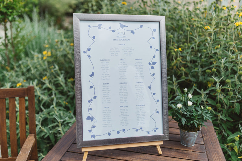 pretty lavender inspired table plan france wedding