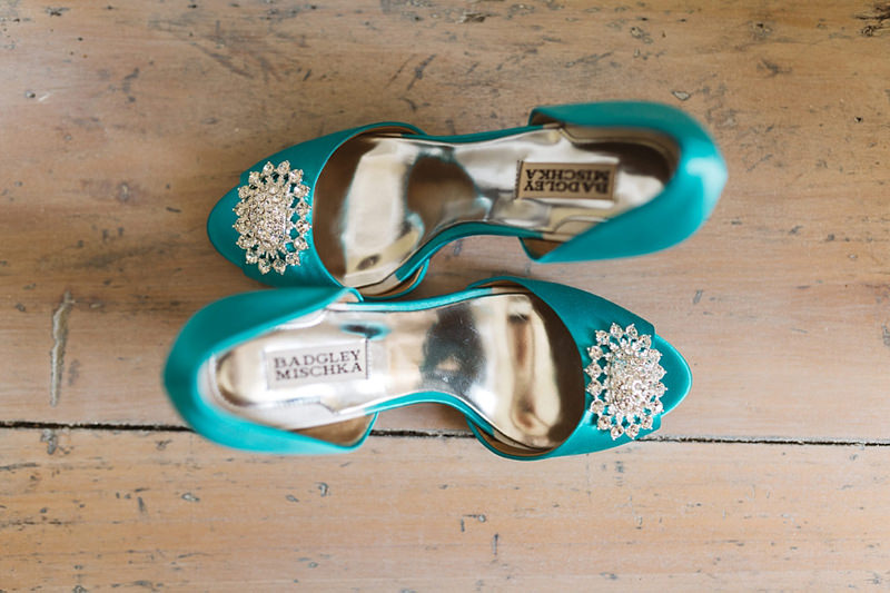 badgley mischka turquoise wedding shoes