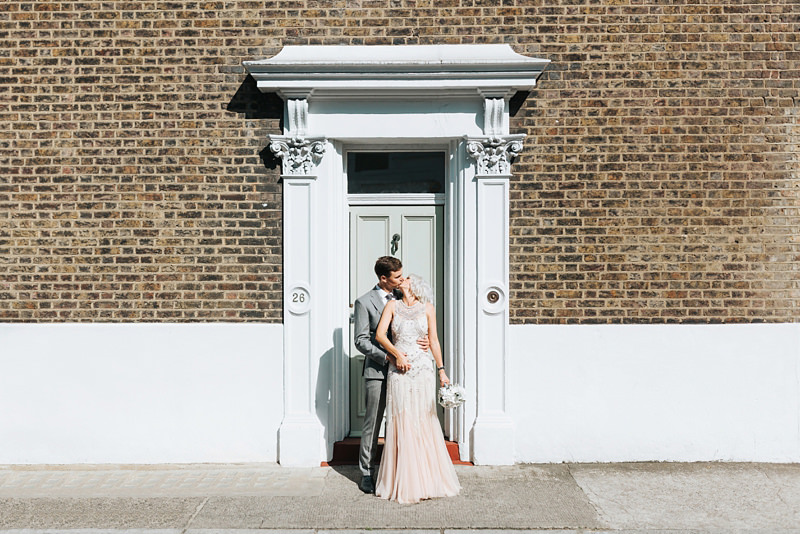 modern bride and groom in east london by wedding photographer Miss Gen