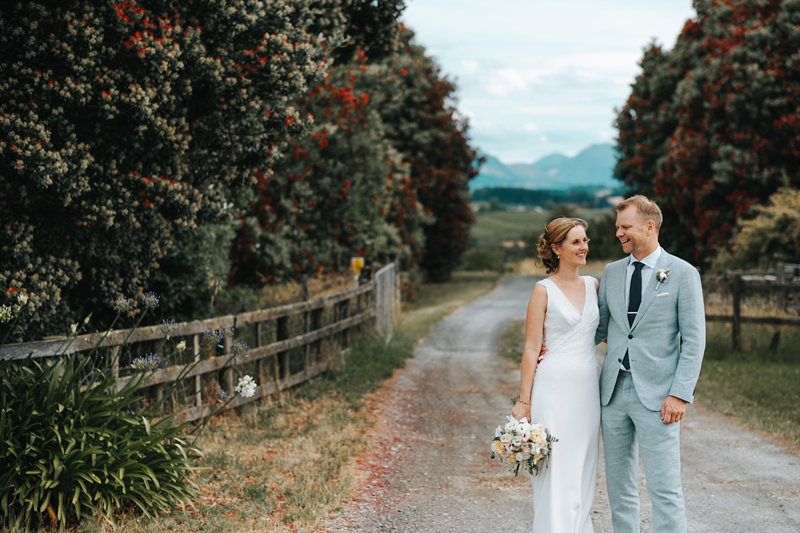 natural portrait of bride and goom in Nelson, New Zealand by contemporary destination wedding photographer Miss Gen