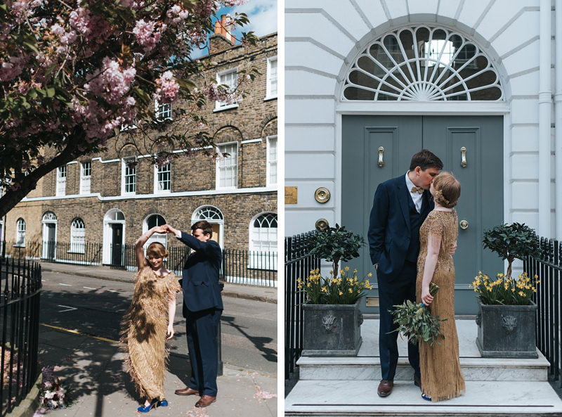 beautiful bride and groom portraits in london by natural documentary wedding photographer Miss Gen