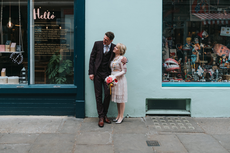 Spring Elopement in London by alternative modern wedding photographer Miss Gen