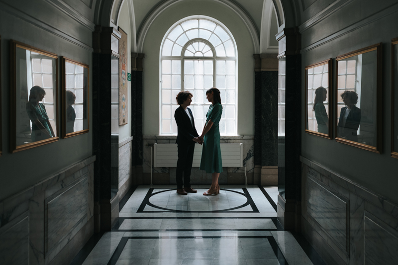 lesbian wedding at islington town hall in london by contemporary wedding photographer miss gen