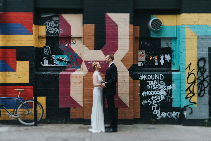 couple in shoreditch, alternative modern wedding photography by miss gen